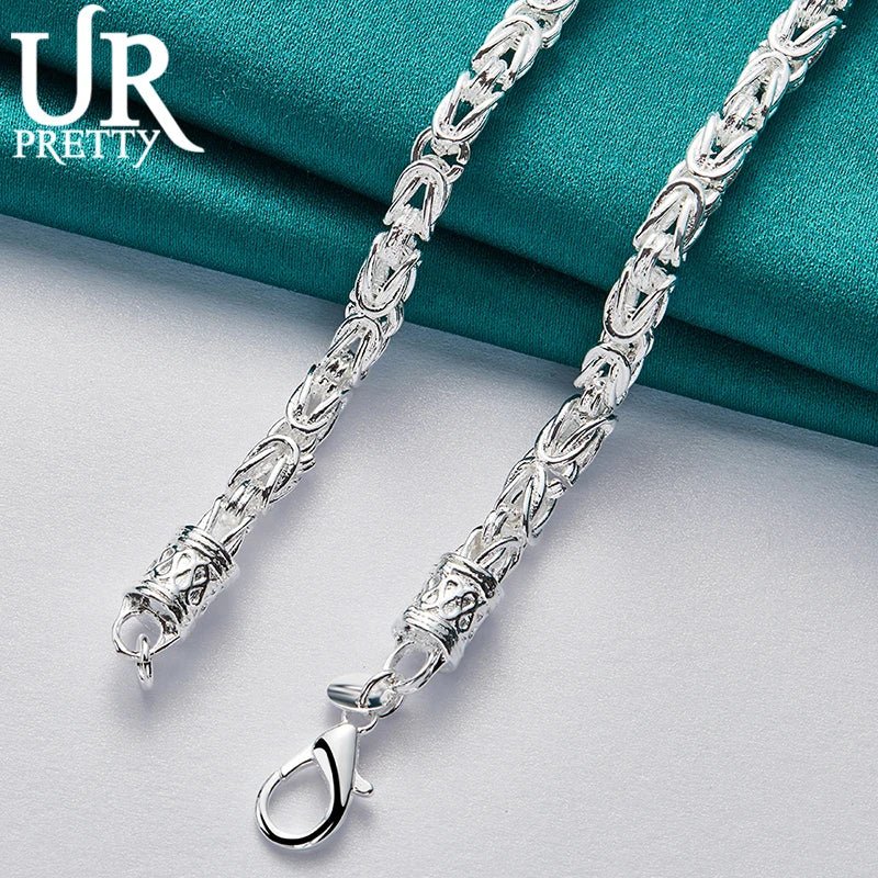 925 Sterling Silver Dragon Head Necklace 20 Inch Chain For Woman Wedding Party Engagement  Jewelry Christmas Gift