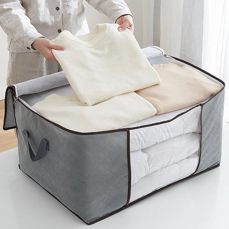 High Capacity Clothes Organizers Closet Blanket Storage Bags Waterproof Luggage Bags Suitcase Quilt Storage Bag Moving Packing