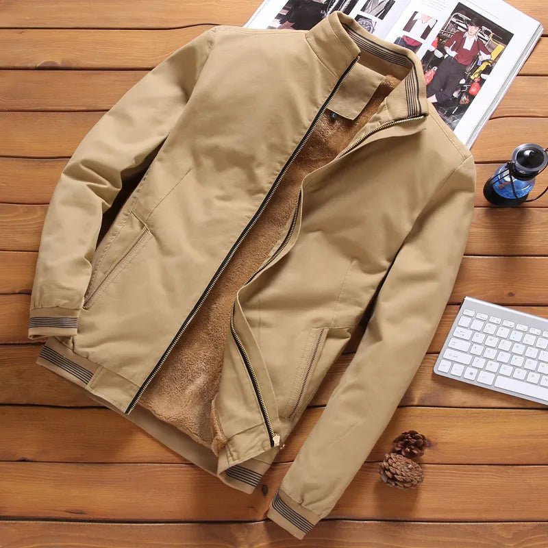 Mens Bomber Jackets Casual Male Outwear Fleece Thick Warm Windbreaker Jacket Mens Military Baseball Coats Clothing