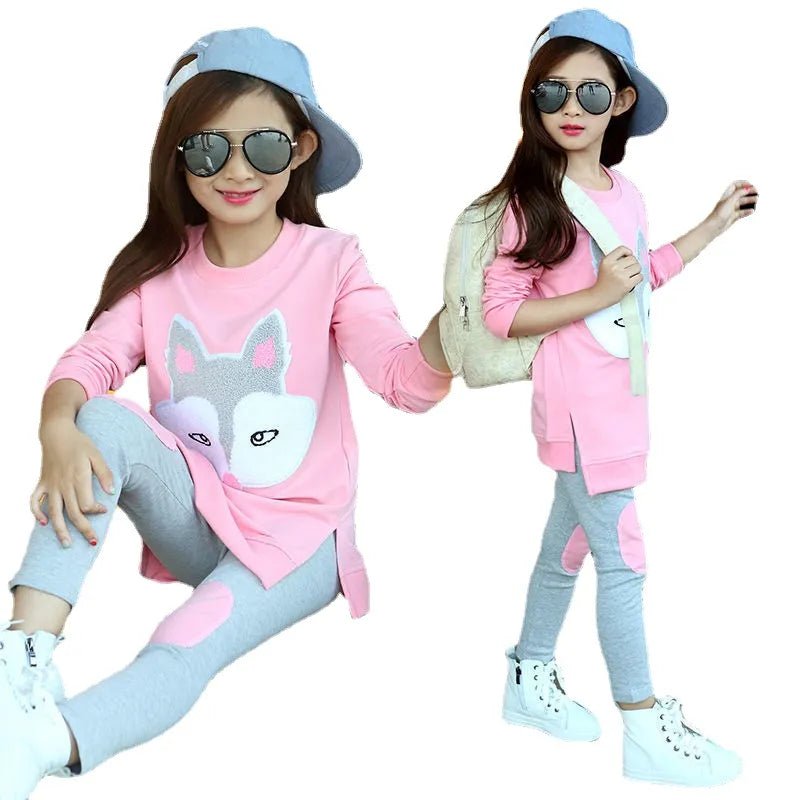 Girls Clothes Set Spring Autumn Jacket + Trousers Pants 2 PCS Children Clothing for Girl Teen Kids Girls Clothes 8 10 11 12 Year